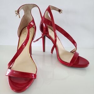 Jessica Simpson Ankle strap heels, red size 8